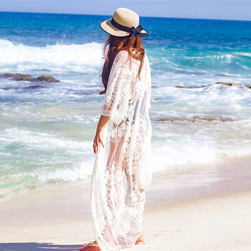White Cover Up Maxi Dress