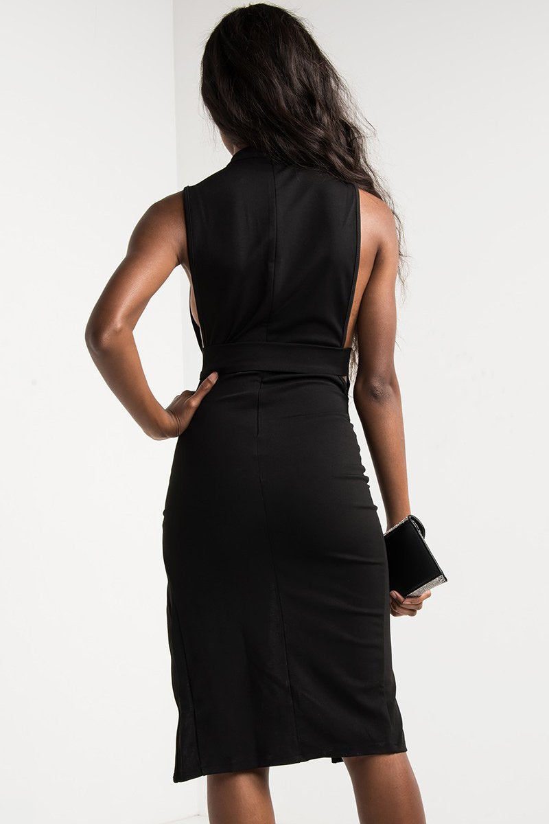 Cut Out Sleeveless Hole Sexy Irregular Dress