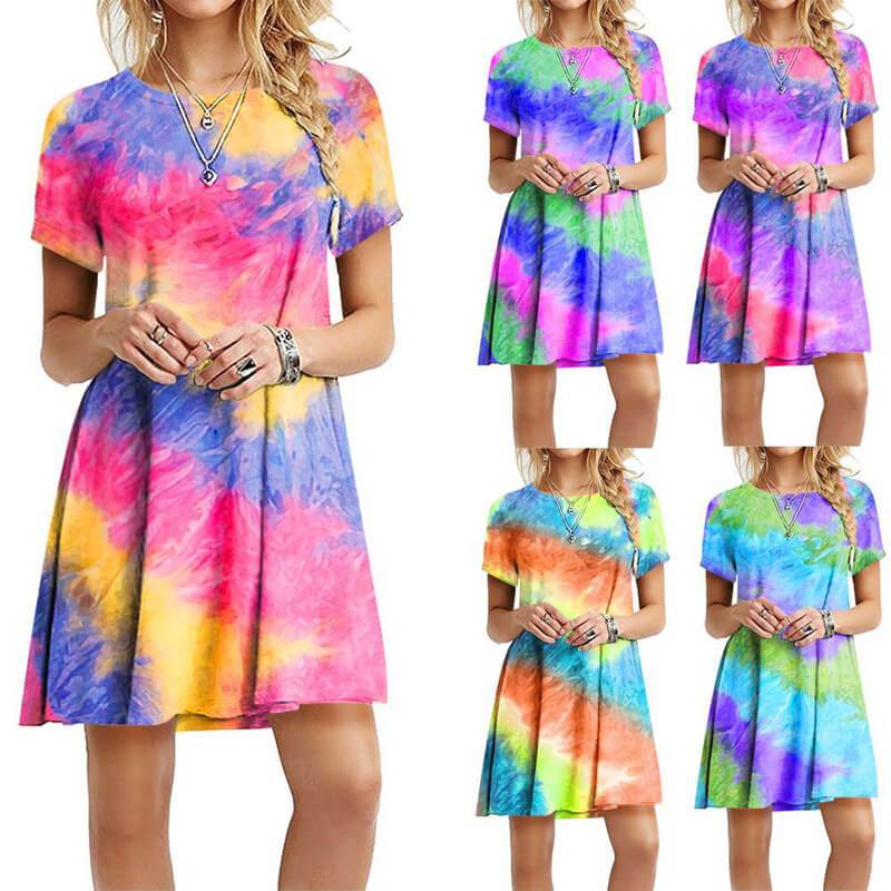 Summer Multi Color A Line Dress