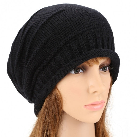 ANGVNS Fashion Unisex Elastics Warm Crochet Knit Beanie Hat Ski Hat Oversized Cap