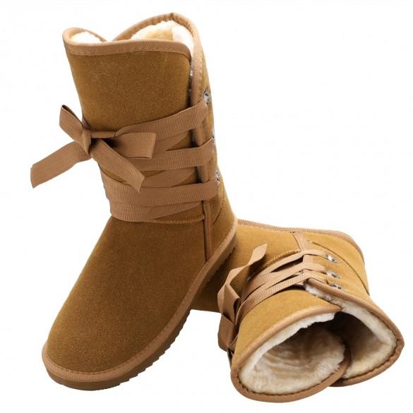Fashion Women Winter Thick Snow Boot Faux Fur Ankle Straps Boots Shoes