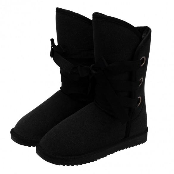 Fashion Women Winter Thick Snow Boot Faux Fur Ankle Straps Boots Shoes