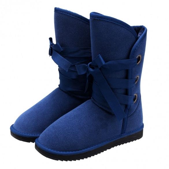 Fashion Women Winter Thick Snow Boot Faux Fur Ankle Straps Boots Shoes