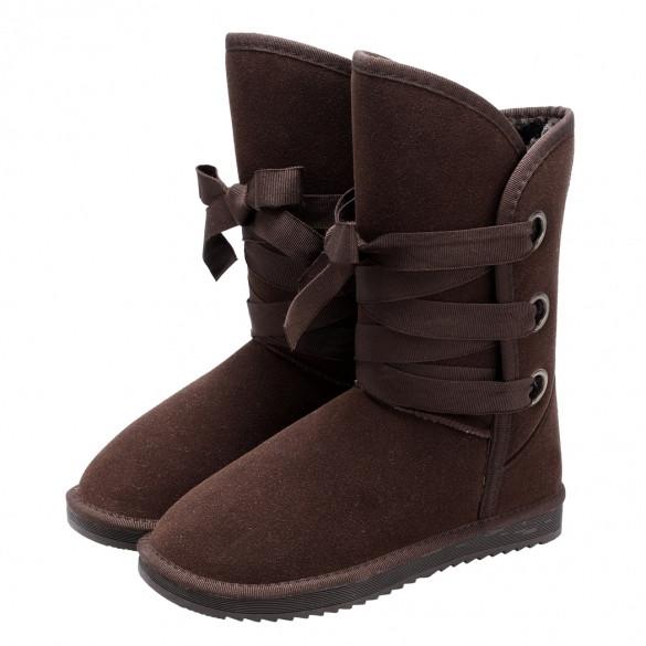 Fashion Women Winter Thick Snow Boot Faux Fur Ankle Straps Boots Shoes
