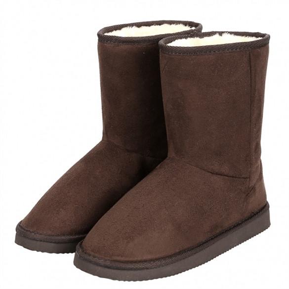 Fashion Women Winter Warm Solid Ankle Snow Boot Flat Heel Fleece Lined Size 37-40