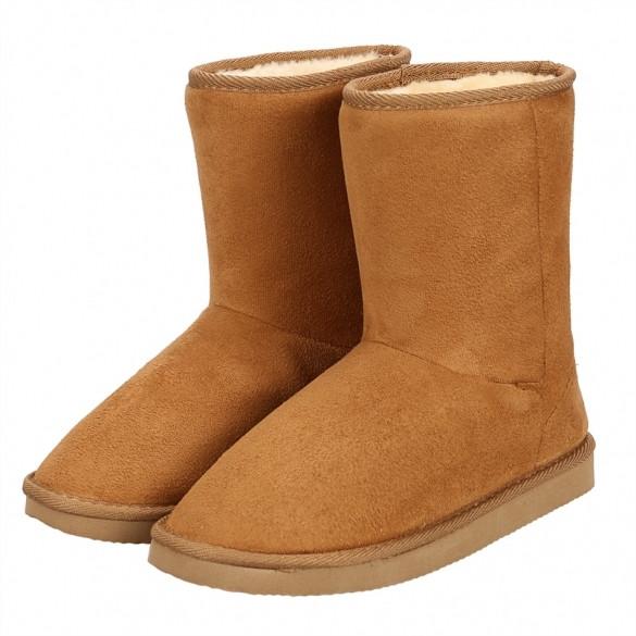 Fashion Women Winter Warm Solid Ankle Snow Boot Flat Heel Fleece Lined Size 37-40