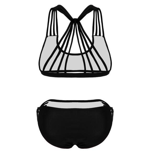 Padded Halter Bandeau Bra Low Waist Bikini Set – May Your Fashion