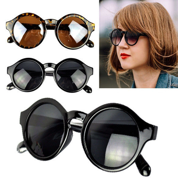 Fashion Unisex Retro Round Plastic Frame Sunglasses Eyewear Sun Glasses