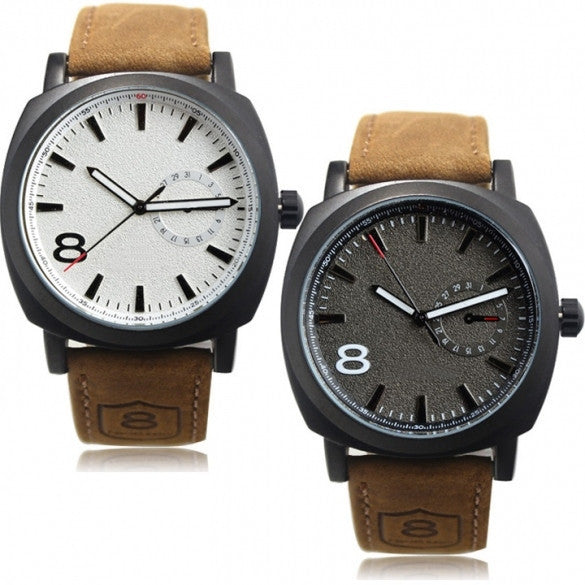 Army Military Style Men's Watches Leather Strap Quartz Watch Wrist Watch - May Your Fashion - 5