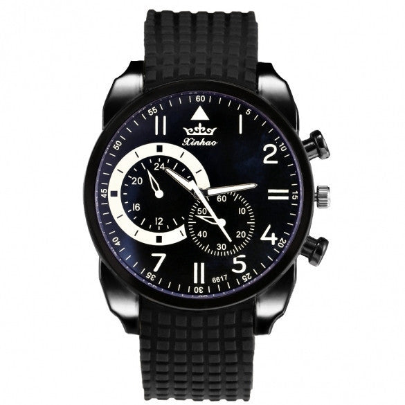 Fashion Men Analog Silicone Watchband Quartz Casual Watch Wristwatch - May Your Fashion - 2