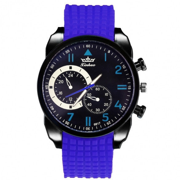 Fashion Men Analog Silicone Watchband Quartz Casual Watch Wristwatch - May Your Fashion - 4