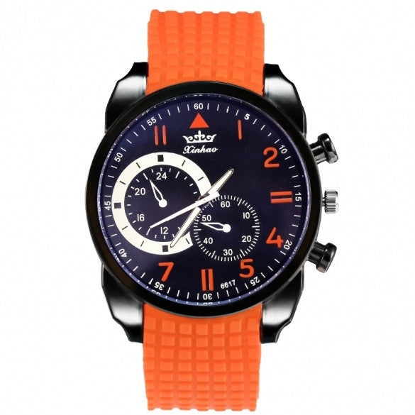 Fashion Men Analog Silicone Watchband Quartz Casual Watch Wristwatch - May Your Fashion - 6