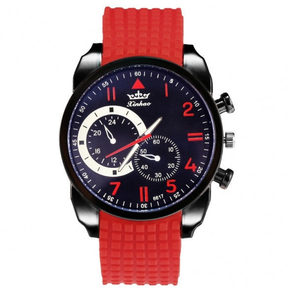 Fashion Men Analog Silicone Watchband Quartz Casual Watch Wristwatch - May Your Fashion - 7