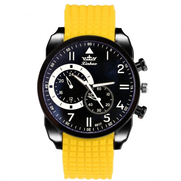 Fashion Men Analog Silicone Watchband Quartz Casual Watch Wristwatch - May Your Fashion - 8