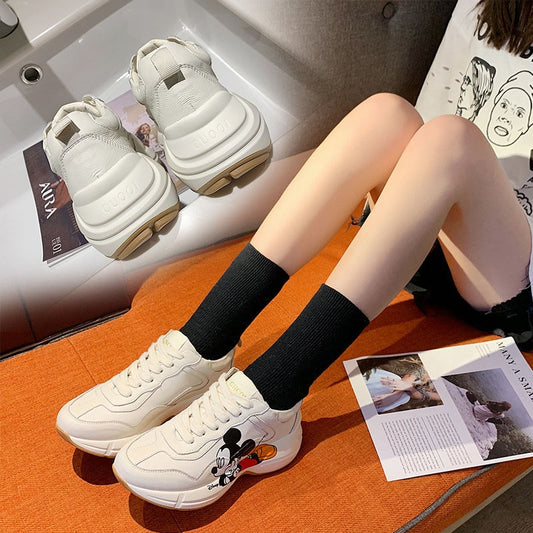 Mickey Printed Platform Increased Sneakers