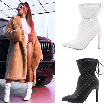 Super High Heel Stiletto Strapping Boots