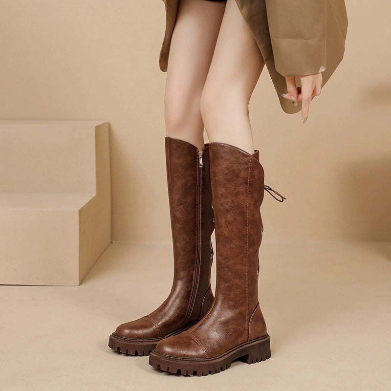 Over-the-Knee Boots | V-Cut Boots | Soft Leather Boots