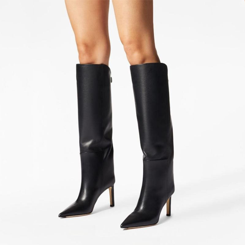 Metal Buckle Boots | Stiletto Boots | Knee Boots