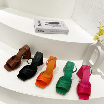 Super High Heel Peep Toe Sandals