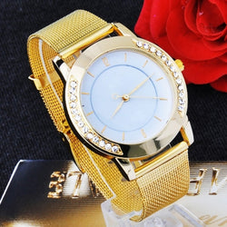 1 pcs Classic Watch Women's Wrist Quartz Dress Watch Gold