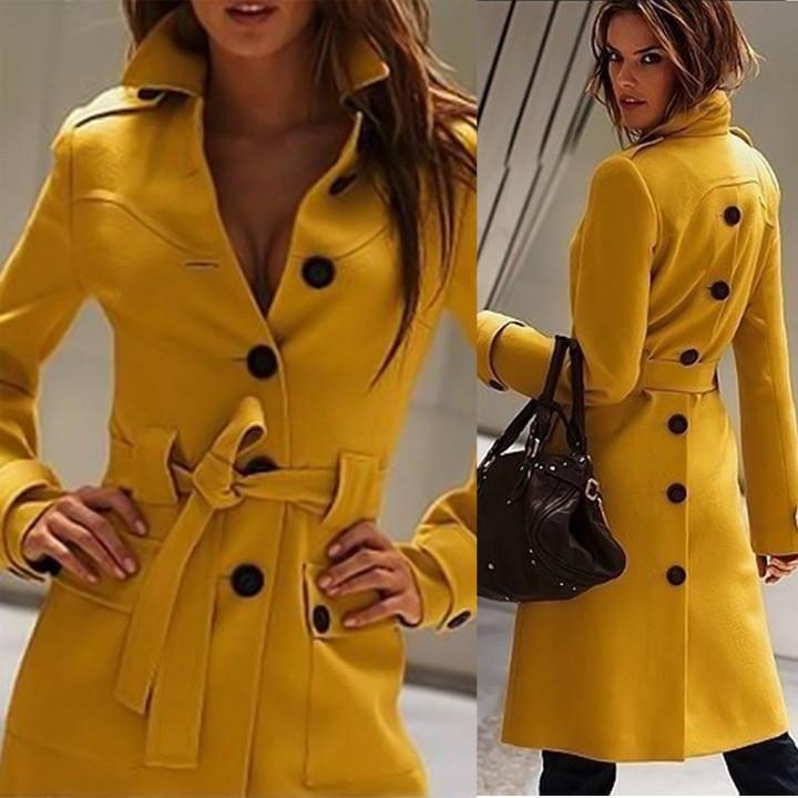 Warm Wool Blend Military Trench Coat - Meet Yours Fashion - 5