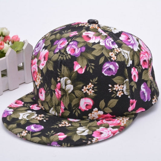 New Floral Flower Snapback Adjustable Fitted Men's Women's Headwear