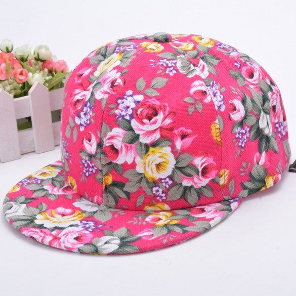 New Floral Flower Snapback Adjustable Fitted Men's Women's Headwear