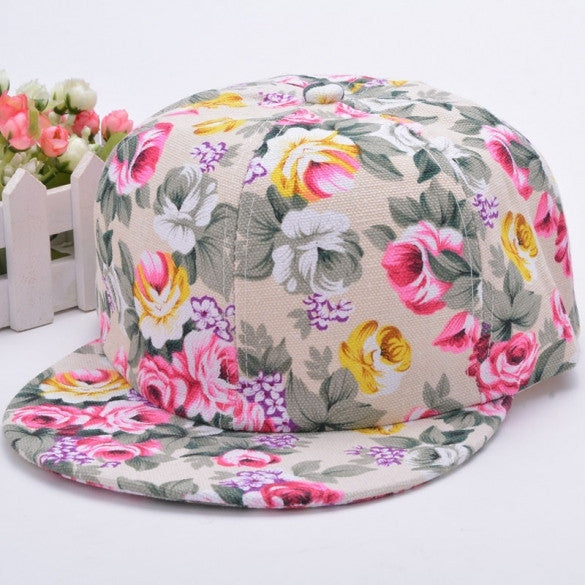 New Floral Flower Snapback Adjustable Fitted Men's Women's Headwear