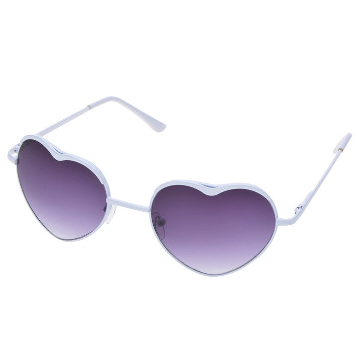 Hot Fashion Cool Unisex Heart Shaped Frame Sunglasses 6 Colors