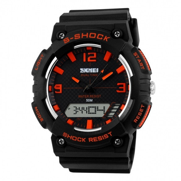 Hot Fashion Men Digital Date Alarm Waterproof Rubber Sports Watch Wristwatch