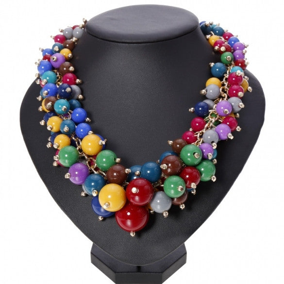 Hot Fashion Women's Candy Color Multi-chain Long Necklace Pendant