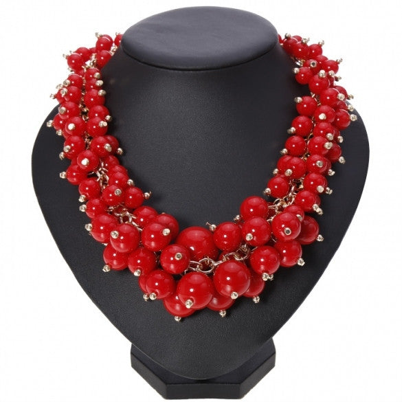 Hot Fashion Women's Candy Color Multi-chain Long Necklace Pendant