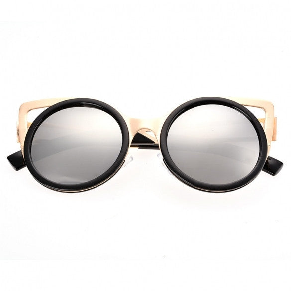  Lady Women's Retro Charming Round Lens Hollow Out Full Frame Sunglasses