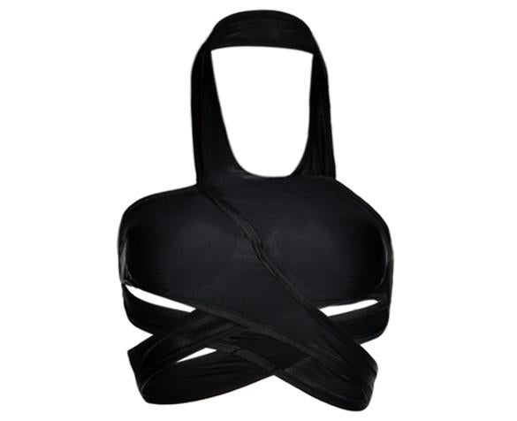 Pad Cross Bandage Low Waist Hollow Out Bikini Swimwear - MeetYoursFashion - 5