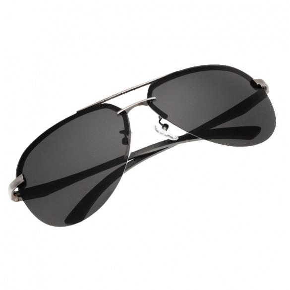  Men Polarized Metal Frame Round Casual Outdoor Sunglasses