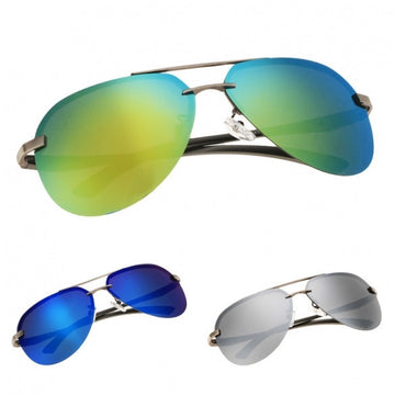  Men Polarize Metal Frame Round Casual Outdoor Sunglasses