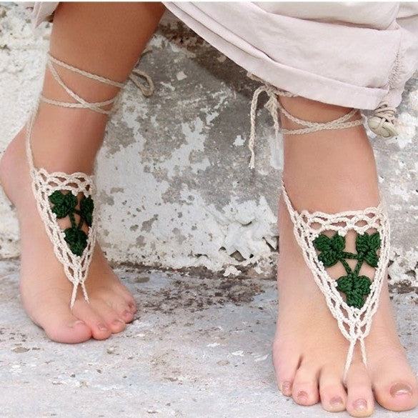 Hot Fashion Stylish Women Lady Barefoot Sandals Crochet Feet Ankle Anklet Chain