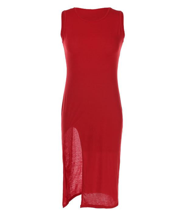 Side Slit Sleeveless Bodycon Party Short Tank Dress - MeetYoursFashion - 6