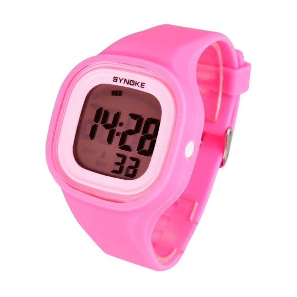 New Fashion Unisex Waterproof Silicone Candy Color Square LED Digital Casual Sports Wrist Watch