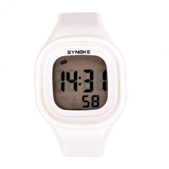 New Fashion Unisex Waterproof Silicone Candy Color Square LED Digital Casual Sports Wrist Watch