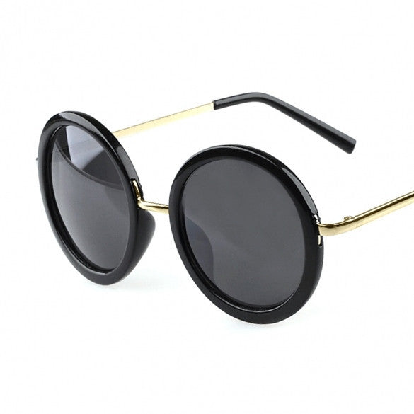 Hot Fashion Unisex Vintage Style Plastic Frame Round Lens UV Protective Casual Outdoor Sunglasses