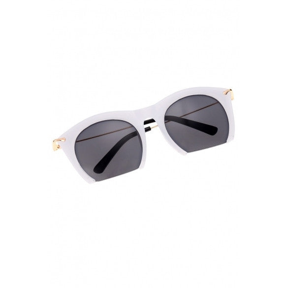  Korean Unisex Retro Large Half-frame Sunglasses