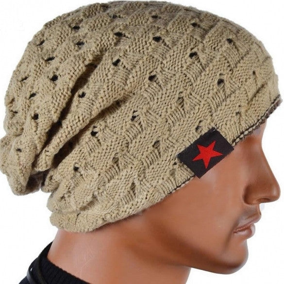 Hot Sale Unisex Cool Hollow Out Wool Knit Autumn Winter Warm Beanie Cap