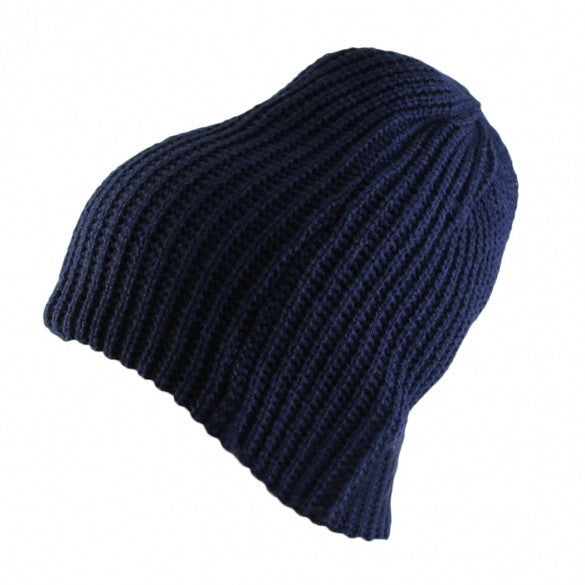 European Unisex Adult Men Women Warm Winter Knit Ski Beanie Slouchy Soft Solid Cap Hat