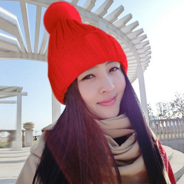 New Fashion Lady Women's All-match Crochet Knitted Curl Beanie Hat Cap