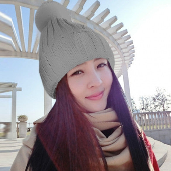 New Fashion Lady Women's All-match Crochet Knitted Curl Beanie Hat Cap