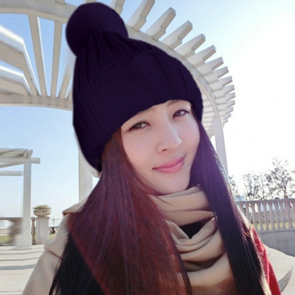 New Fashion Lady Women's All-match Crochet Knitted Curl Beanie Hat Cap