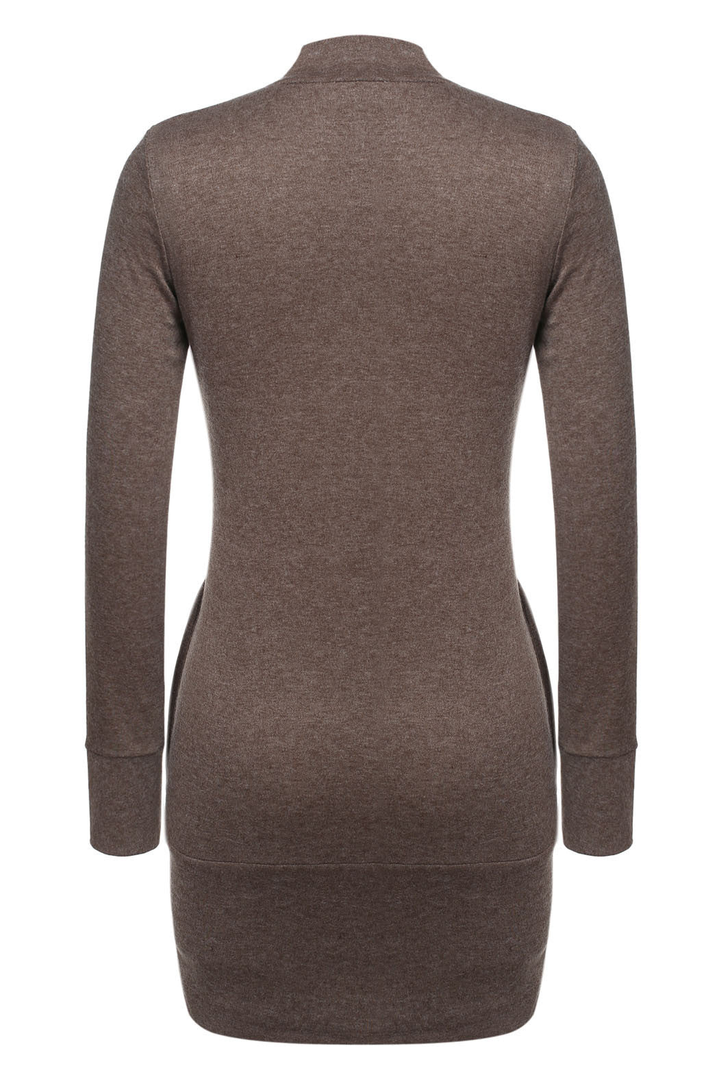 Spring Fall Casual Long Sleeves Package Hip Short Sweater Dress - May Your Fashion - 7