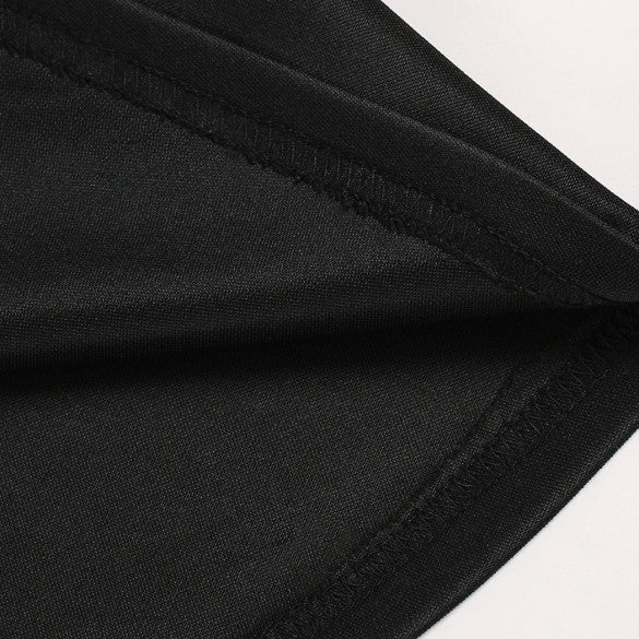 Long Sleeves Zipper High Waist Pleated Little Black Dress - May Your Fashion - 6