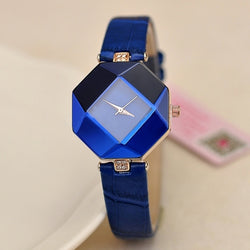 Fashion Women 3 Colors Ladies Watch Rhinestone Synthetic Leather Band Analog Quartz Casual Wristwatch - May Your Fashion - 1